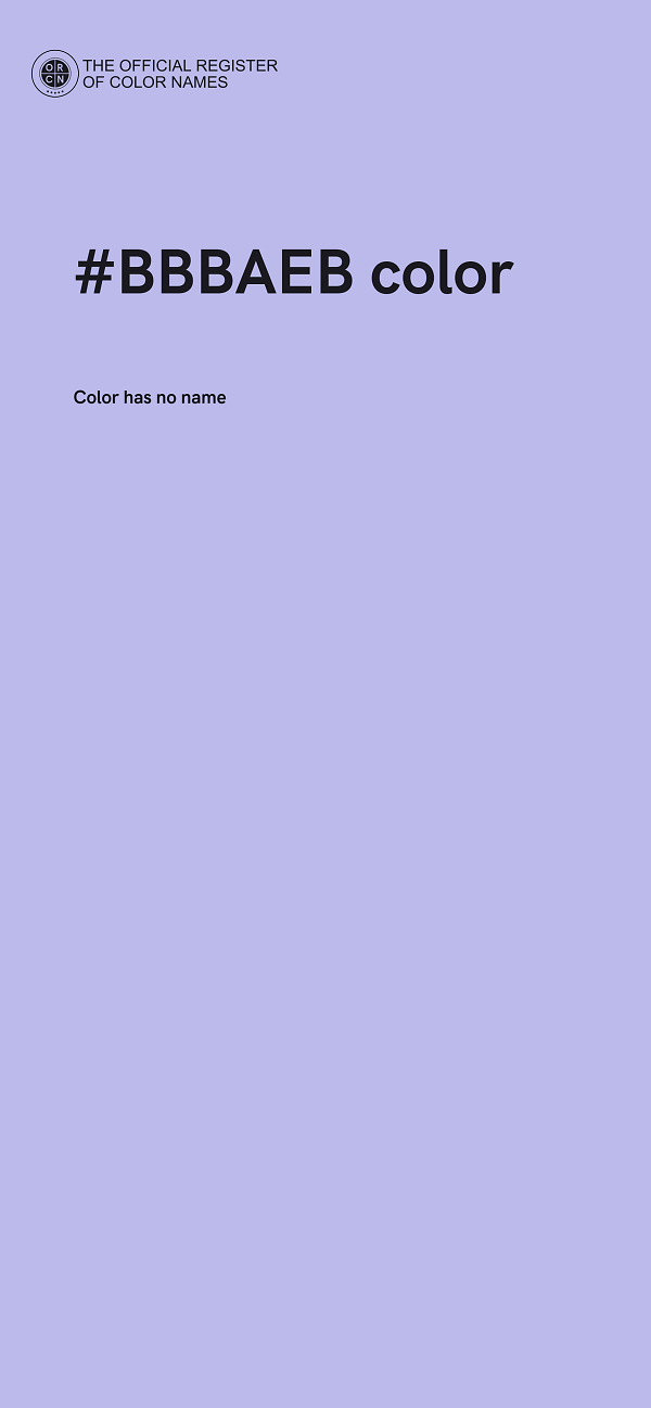 #BBBAEB color image