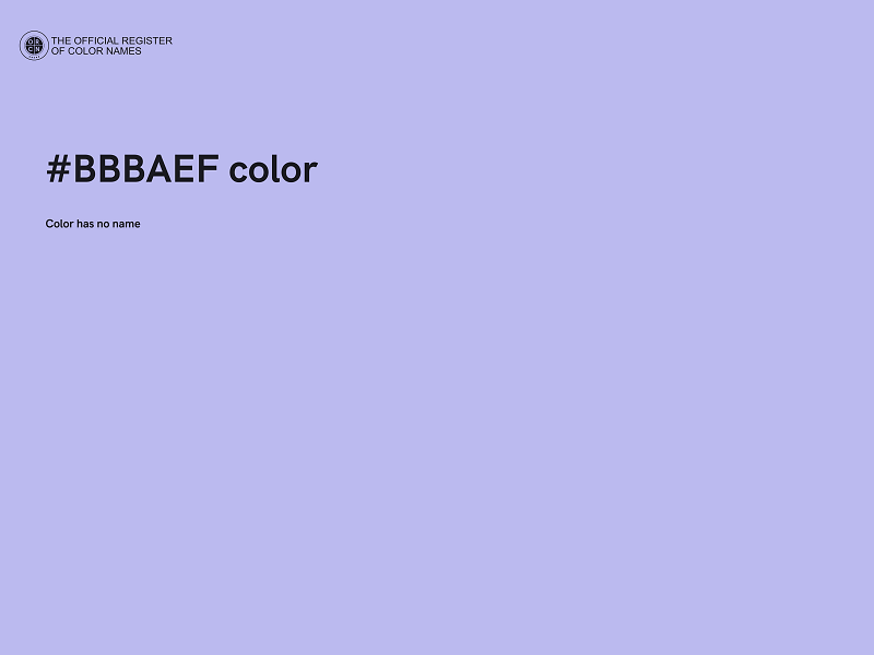 #BBBAEF color image