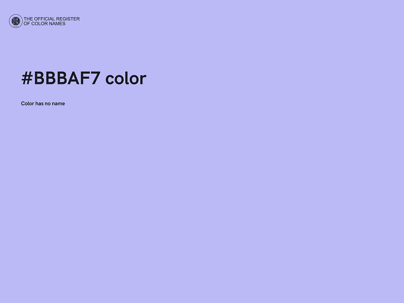 #BBBAF7 color image