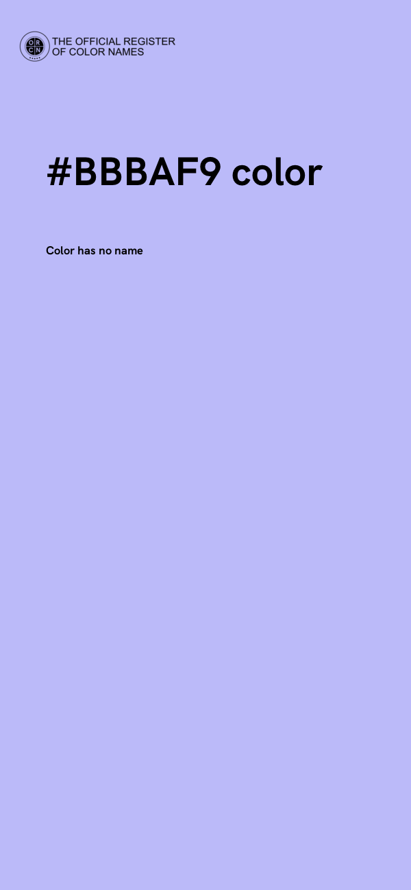 #BBBAF9 color image