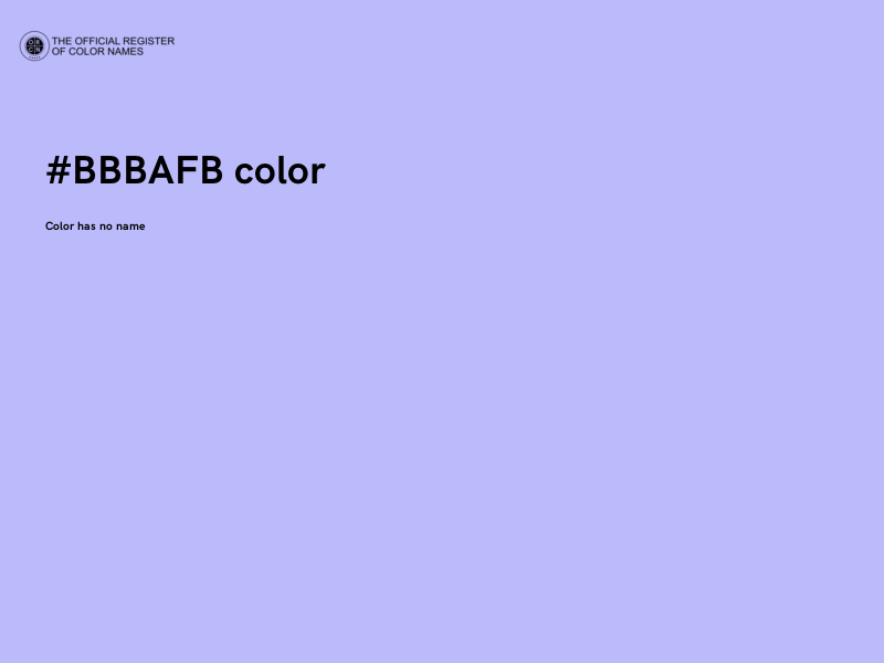 #BBBAFB color image