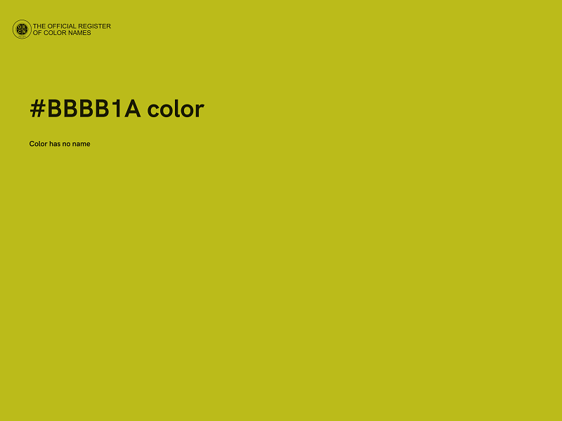 #BBBB1A color image