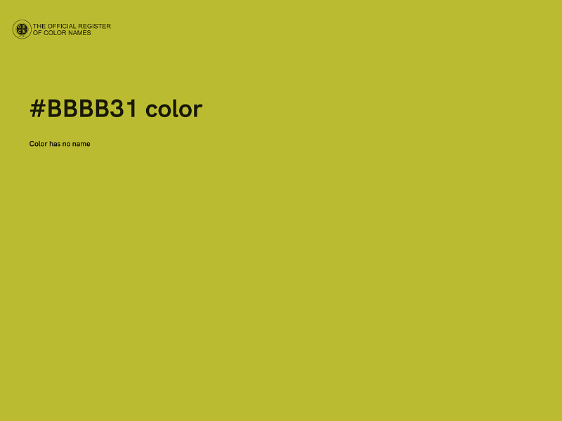 #BBBB31 color image