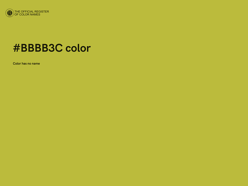 #BBBB3C color image