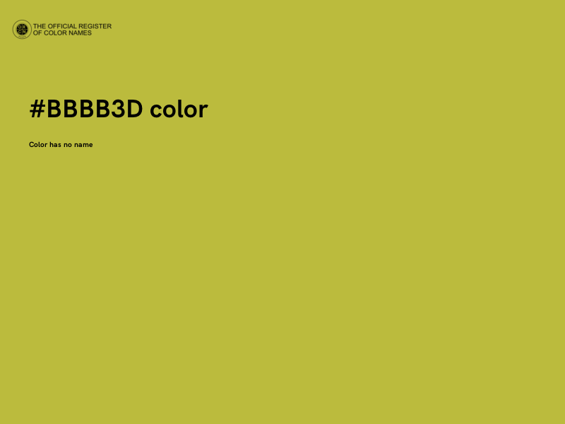 #BBBB3D color image