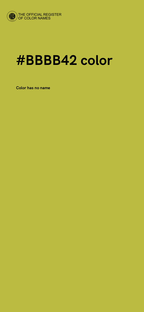 #BBBB42 color image