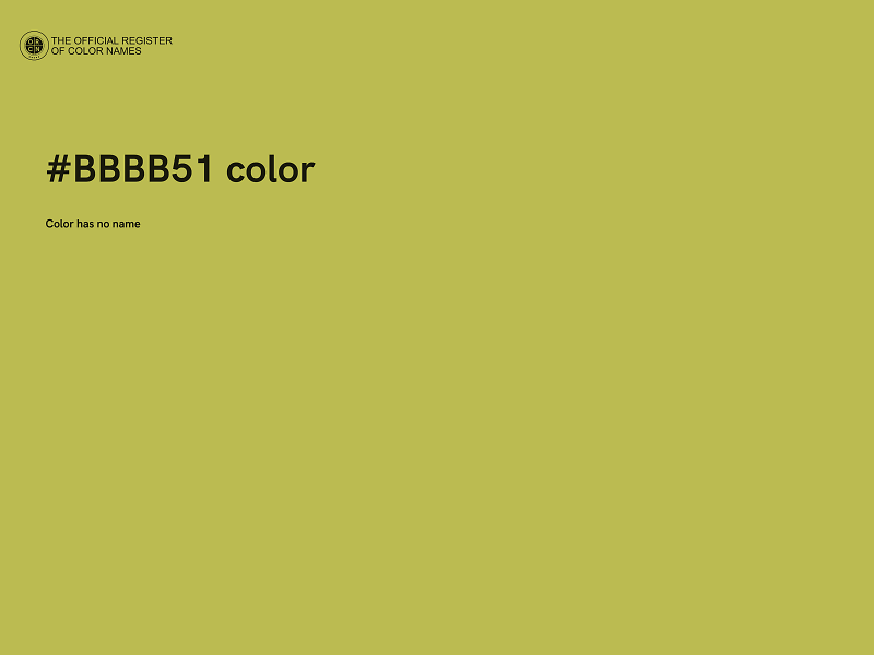 #BBBB51 color image