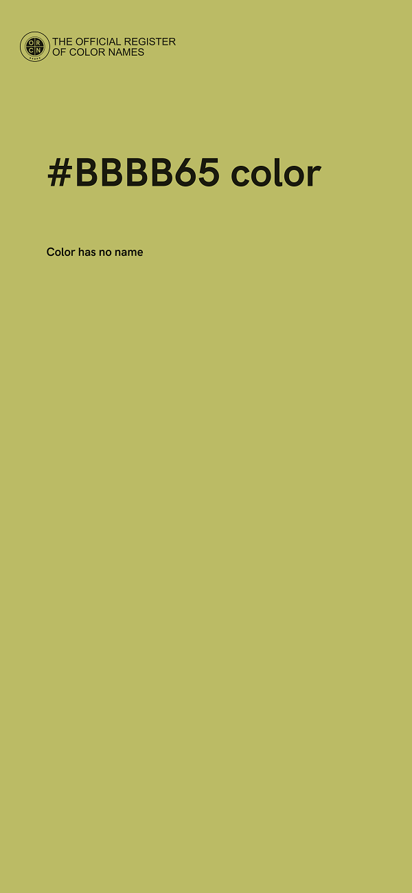 #BBBB65 color image