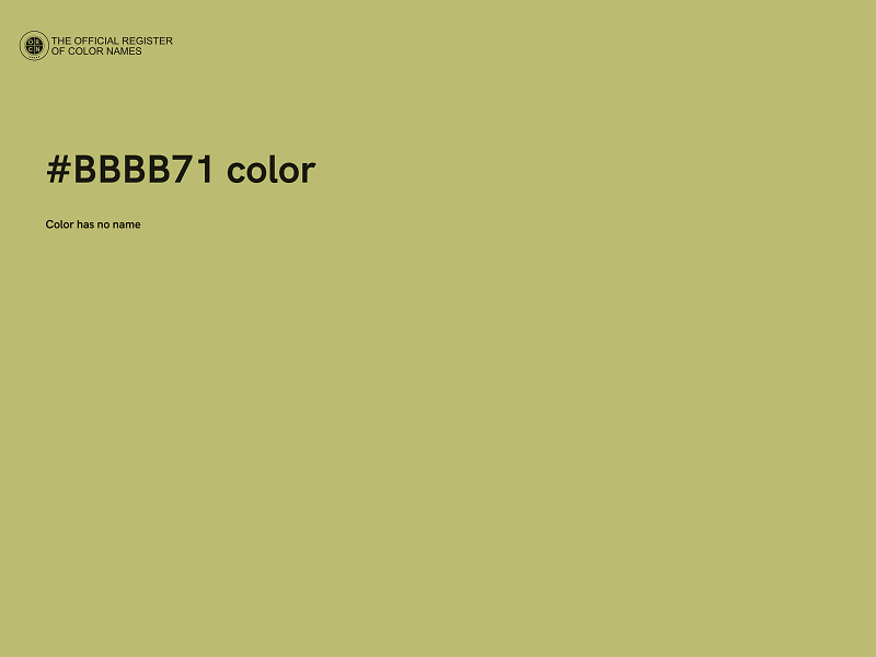 #BBBB71 color image