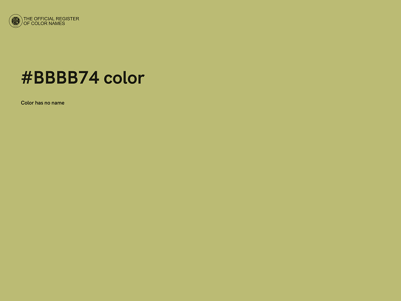 #BBBB74 color image