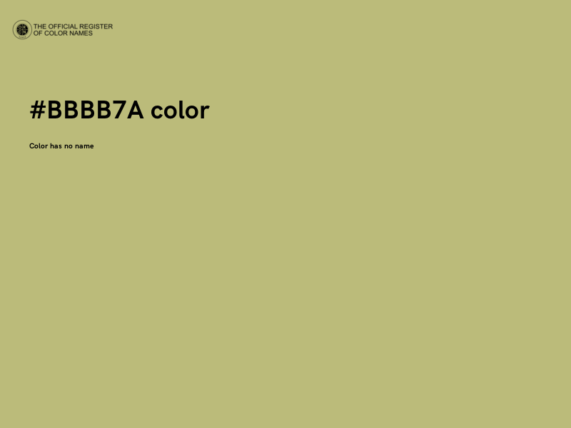 #BBBB7A color image