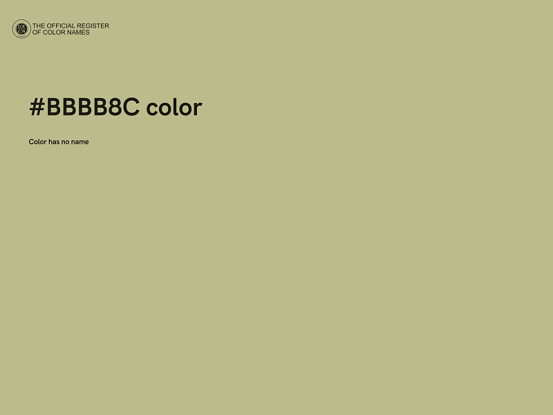 #BBBB8C color image