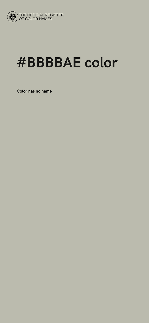 #BBBBAE color image