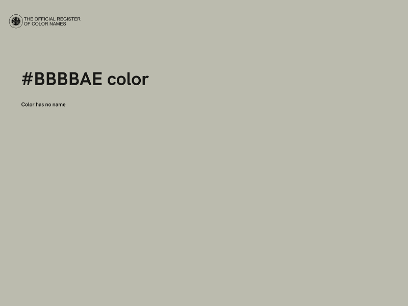#BBBBAE color image