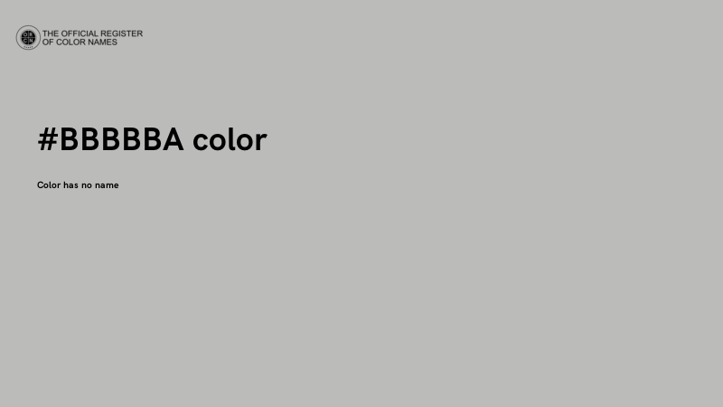 #BBBBBA color image