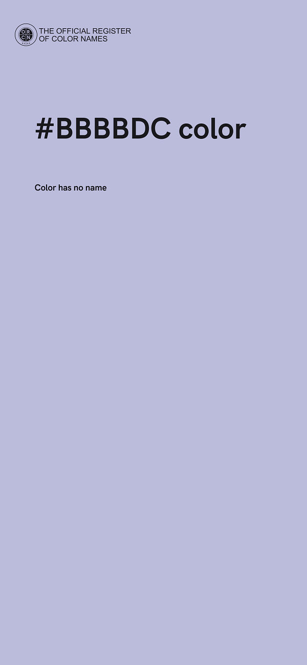 #BBBBDC color image