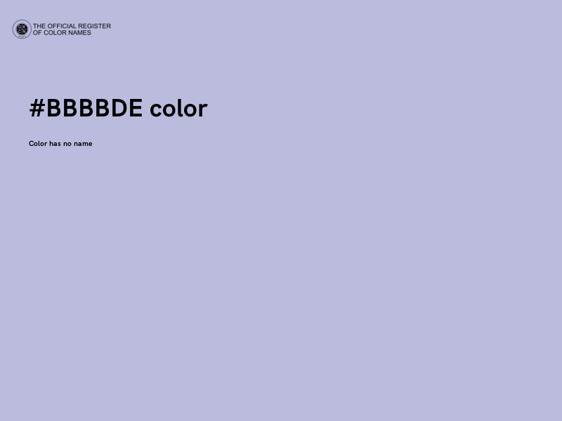 #BBBBDE color image