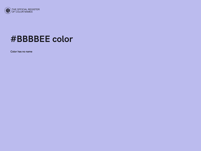 #BBBBEE color image