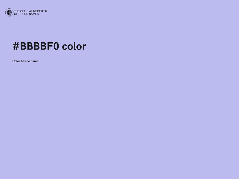 #BBBBF0 color image