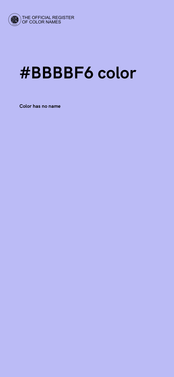 #BBBBF6 color image
