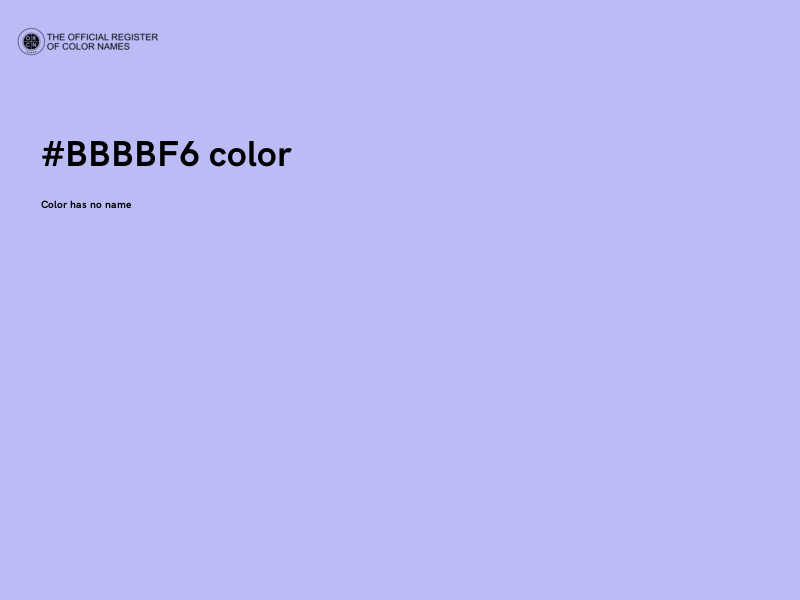 #BBBBF6 color image
