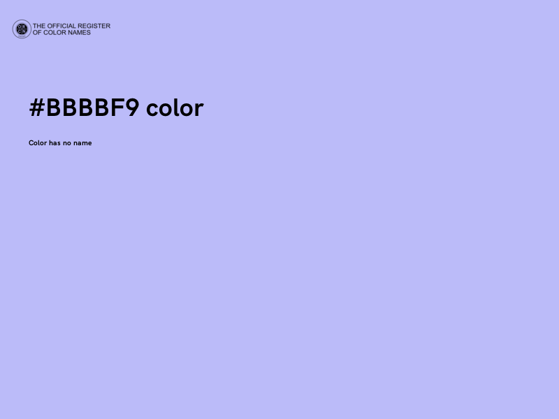 #BBBBF9 color image