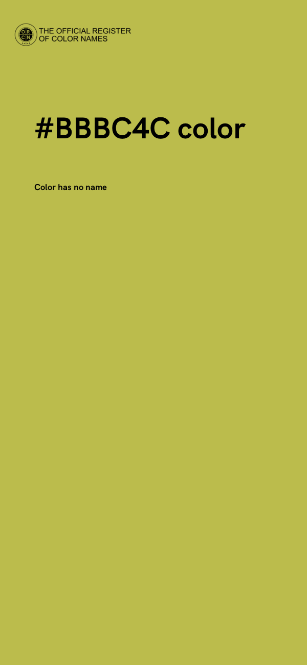 #BBBC4C color image