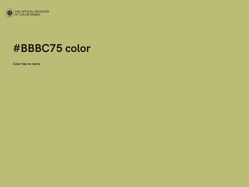 #BBBC75 color image