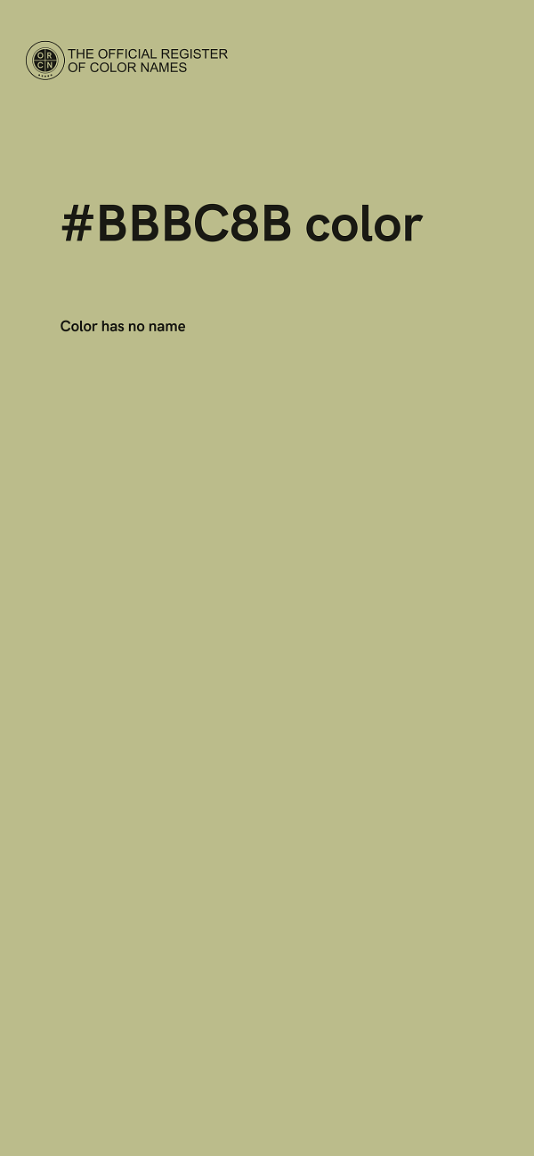 #BBBC8B color image