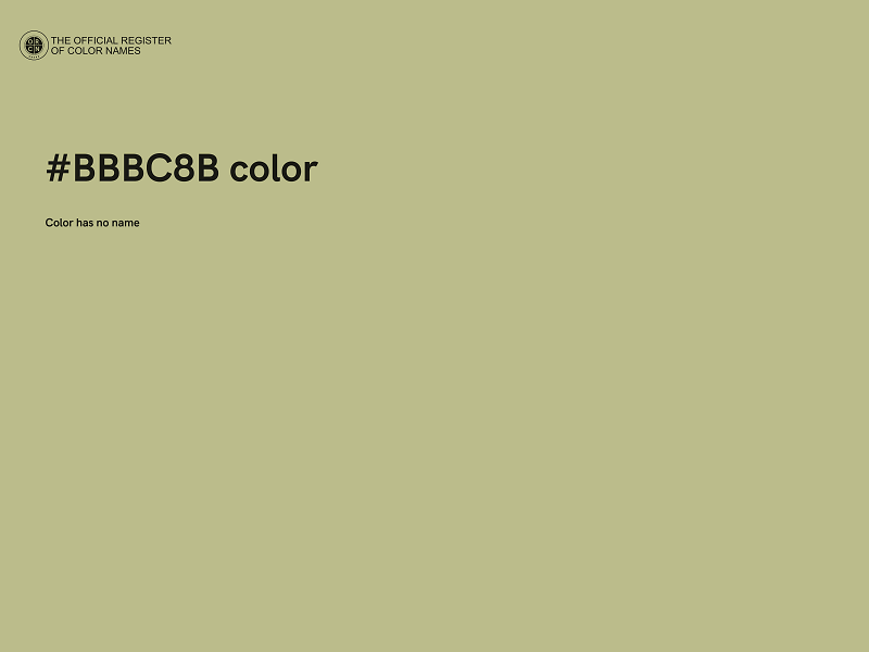 #BBBC8B color image
