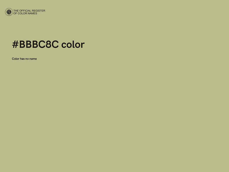 #BBBC8C color image