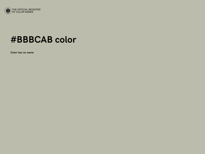 #BBBCAB color image
