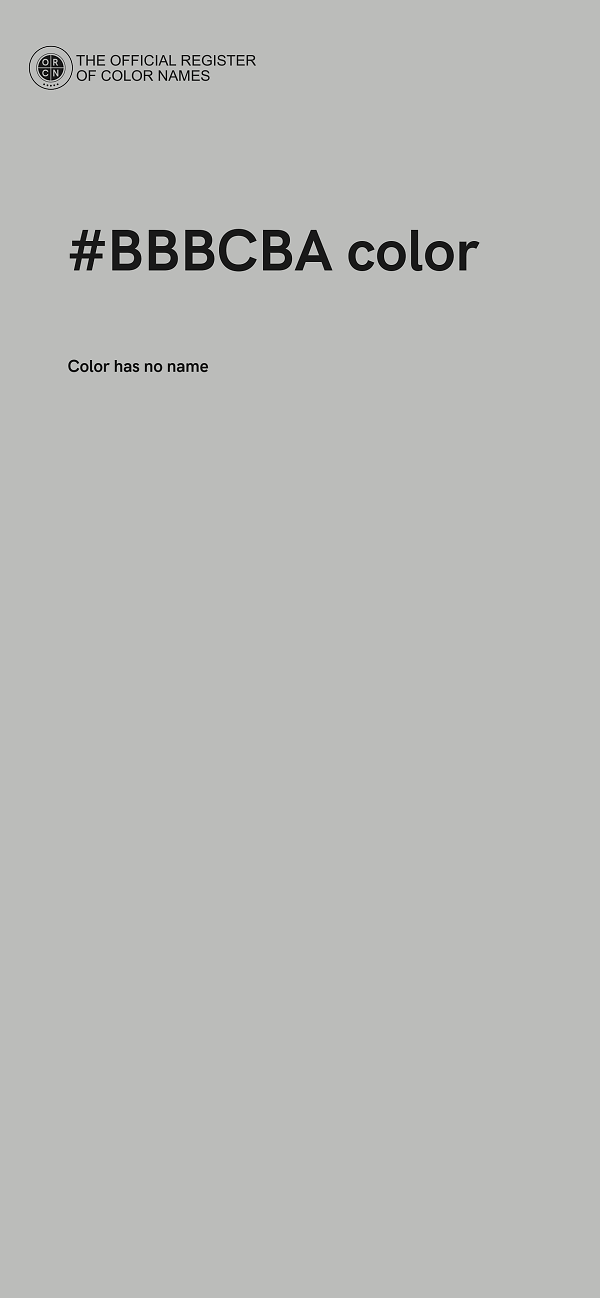 #BBBCBA color image