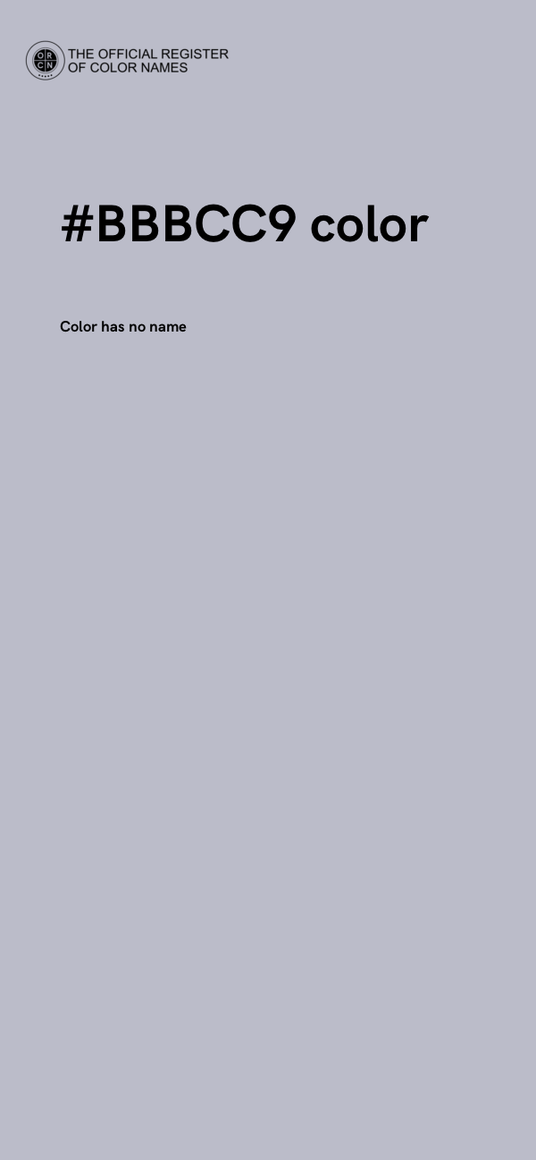 #BBBCC9 color image