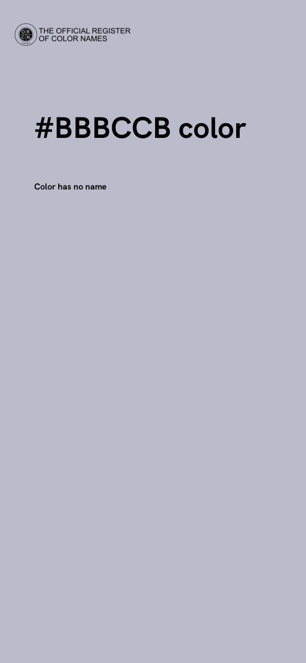#BBBCCB color image