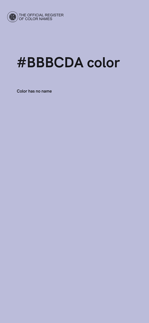 #BBBCDA color image