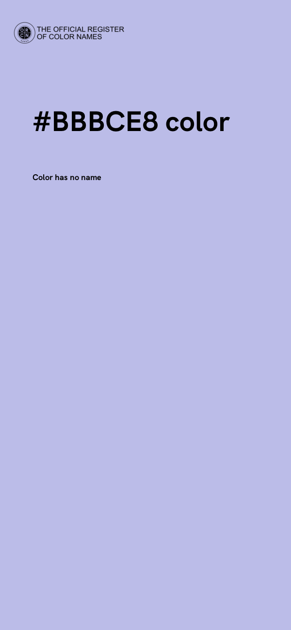#BBBCE8 color image