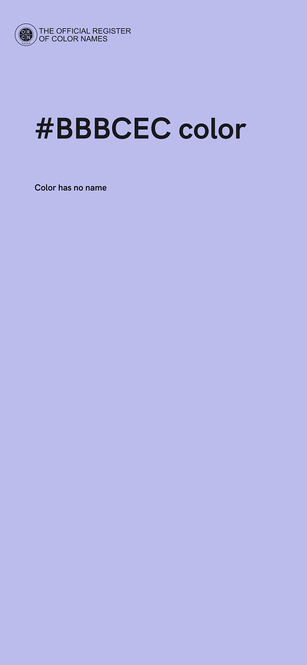 #BBBCEC color image