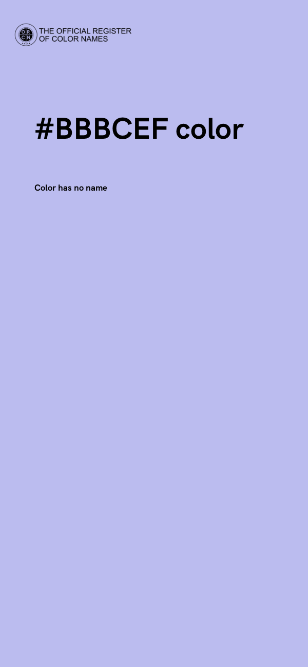 #BBBCEF color image