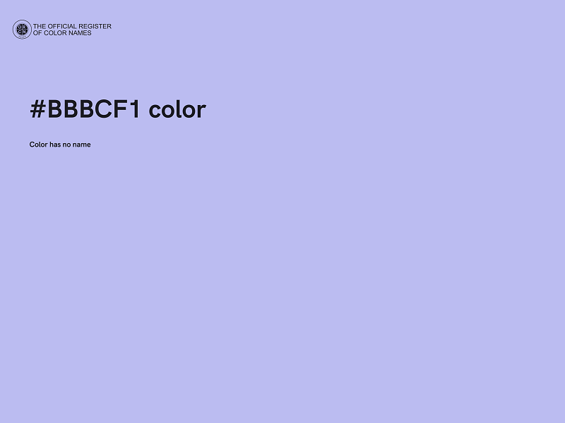 #BBBCF1 color image