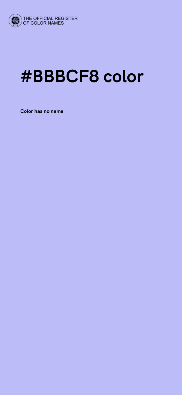 #BBBCF8 color image