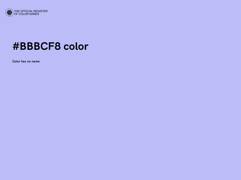 #BBBCF8 color image