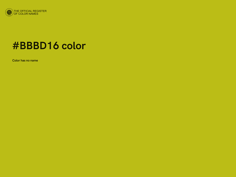 #BBBD16 color image