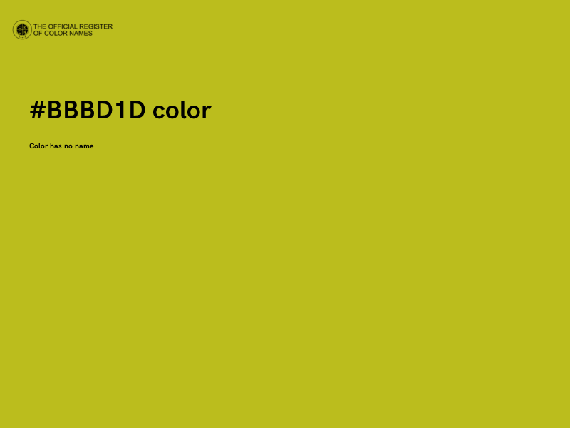 #BBBD1D color image