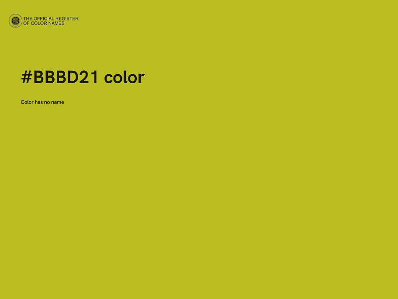 #BBBD21 color image