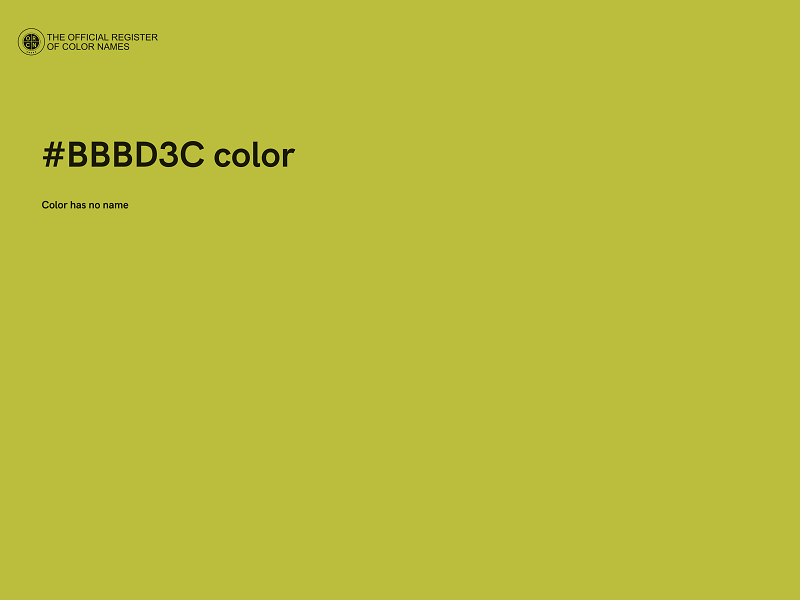 #BBBD3C color image