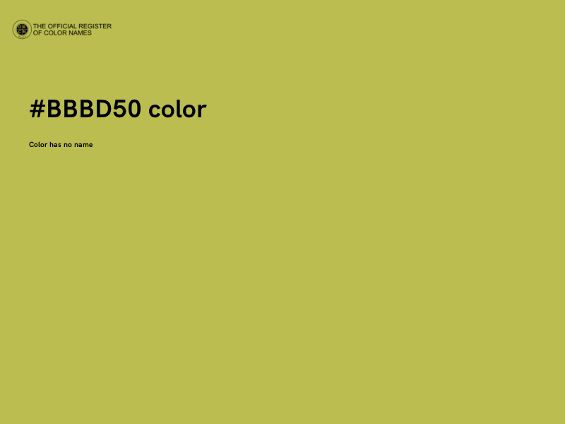 #BBBD50 color image