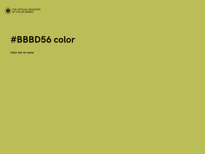 #BBBD56 color image