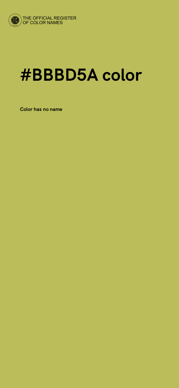 #BBBD5A color image