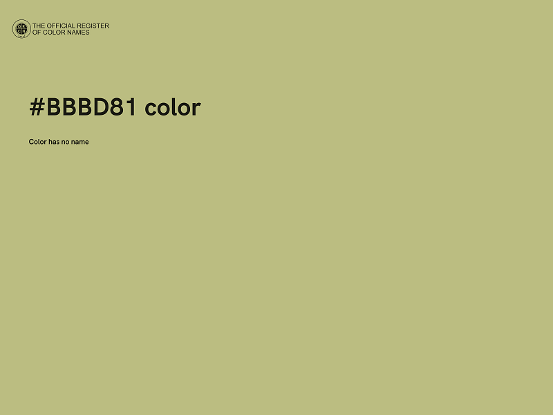 #BBBD81 color image